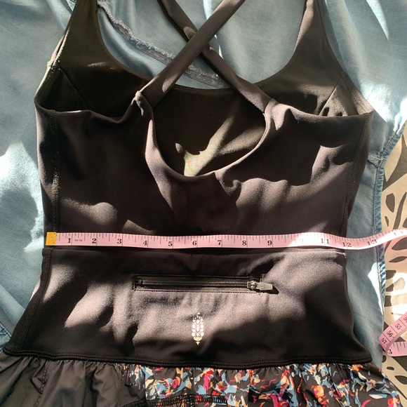 EUC Black and Multicolor Free People FP Movement XS Righteous Runsie - Picture 11 of 16